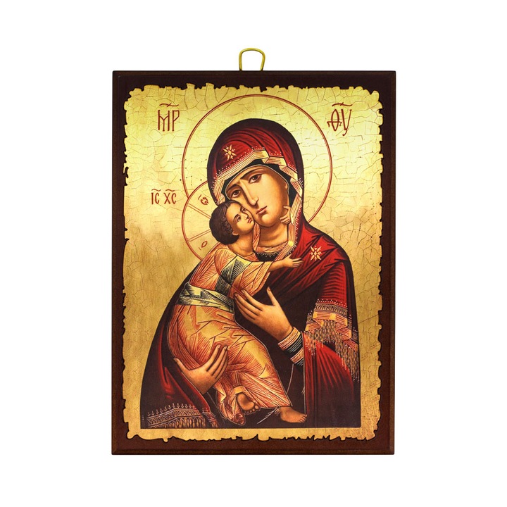 Icoana pe lemn 19x26 - Maica Domnului Vladimir GR40-007