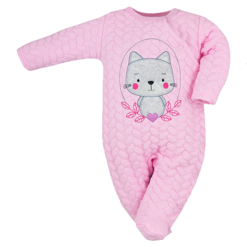 Salopeta cu maneca lunga pentru fete Koala Psotka 05-700, Roz, 80 cm