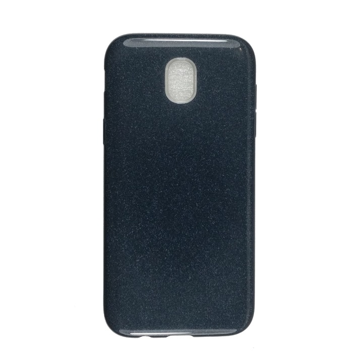 Husa compatibila cu Samsung Galaxy J7 (2017), J730, Silicon cu sclipici Glitter, Negru