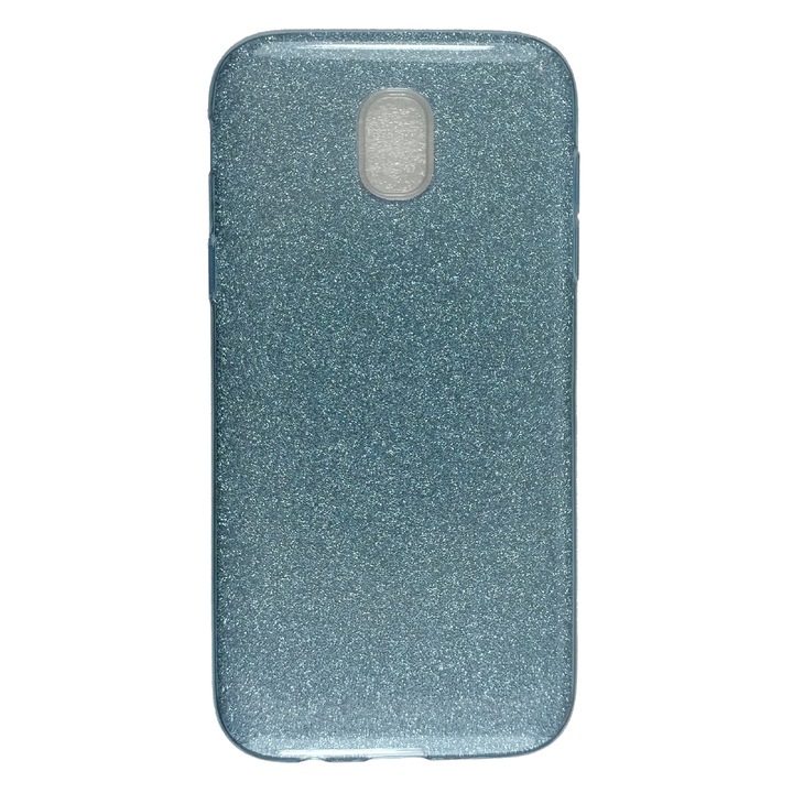 Husa compatibila cu Samsung Galaxy J7 (2017), J730, Silicon cu sclipici Glitter, Albastru