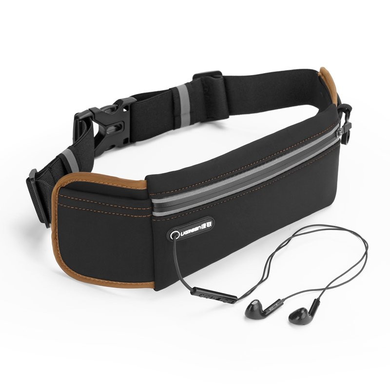 Centura de alergare cu banda reflectorizanta Ugreen Ultimate - negru