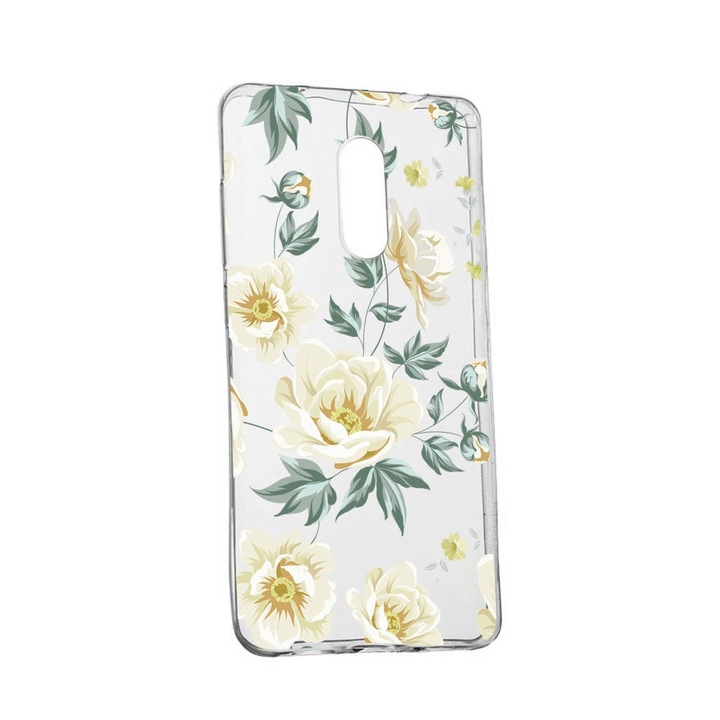 Husa Silicon Compatibila cu Nokia 2.4, Flowers, rezistenta la uzura, anti-alunecare, 126