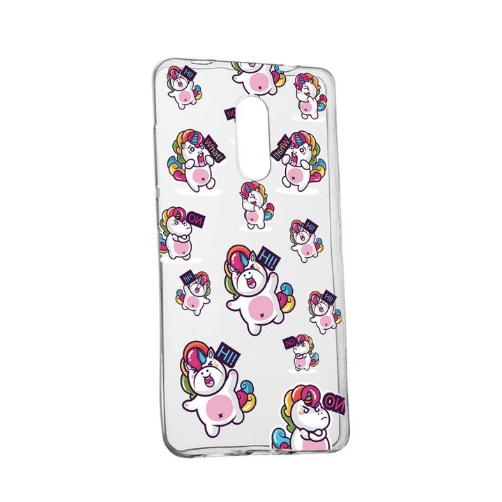 Husa Silicon Compatibila cu Nokia 2.4, Fat Unicorn, rezistenta la uzura, anti-alunecare, 80