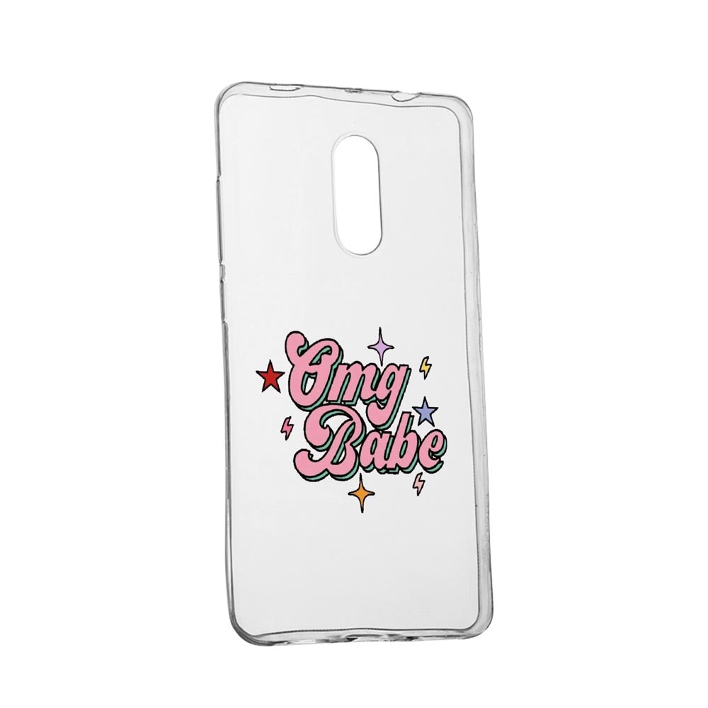 Husa cu mesaj OMG Babe, pentru Nokia 3.2, rezistenta la uzura, anti-alunecare, din silicon Premium, 487