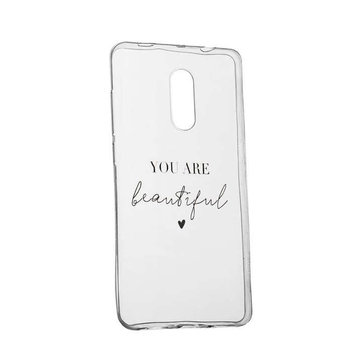 Калъф със съобщение You Are Beautiful за Nokia 1 Plus, устойчив на износване, противоплъзгащ се премиум силикон 477