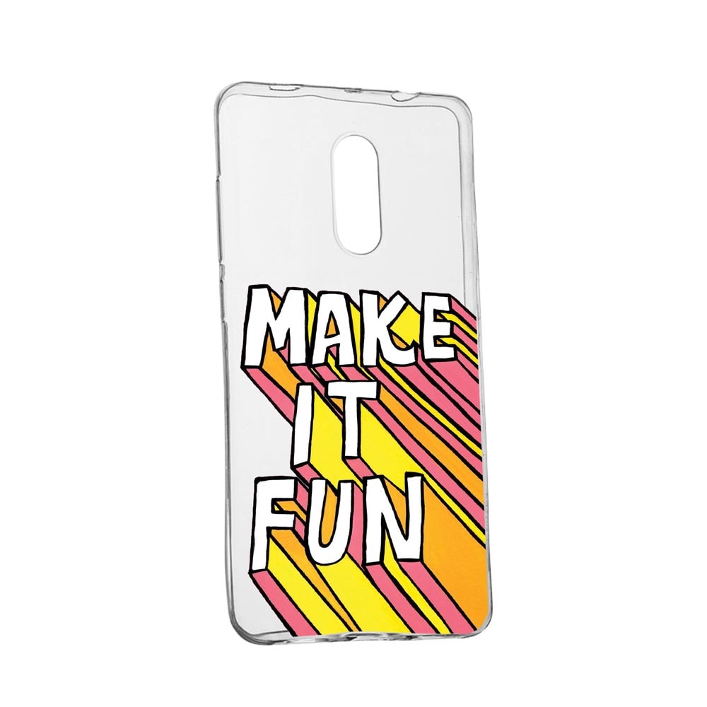 Husa cu mesaj Make It Fun, pentru Nokia 1 Plus, rezistenta la uzura, anti-alunecare, din silicon Premium, 494