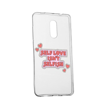 Husa cu mesaj Self Love, pentru Nokia 1.3, rezistenta la uzura, anti-alunecare, din silicon Premium, 493 Husa cu mesaj Self Love, pentru Nokia 1.3, rezistenta la uzura, anti-alunecare, din silicon Premium, 493