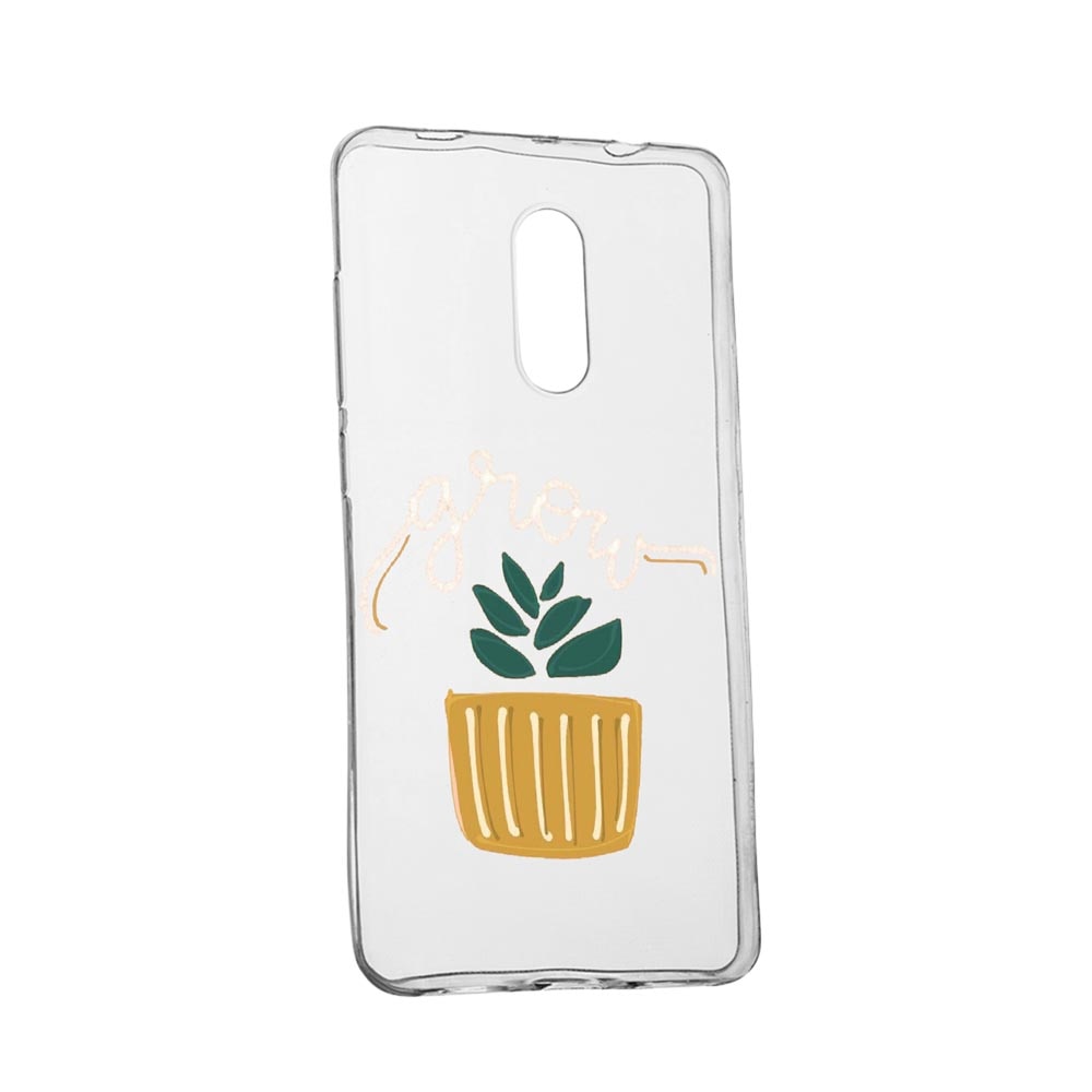 Husa cu mesaj Grow, pentru Nokia 1 Plus, rezistenta la uzura, anti-alunecare, din silicon Premium, 490