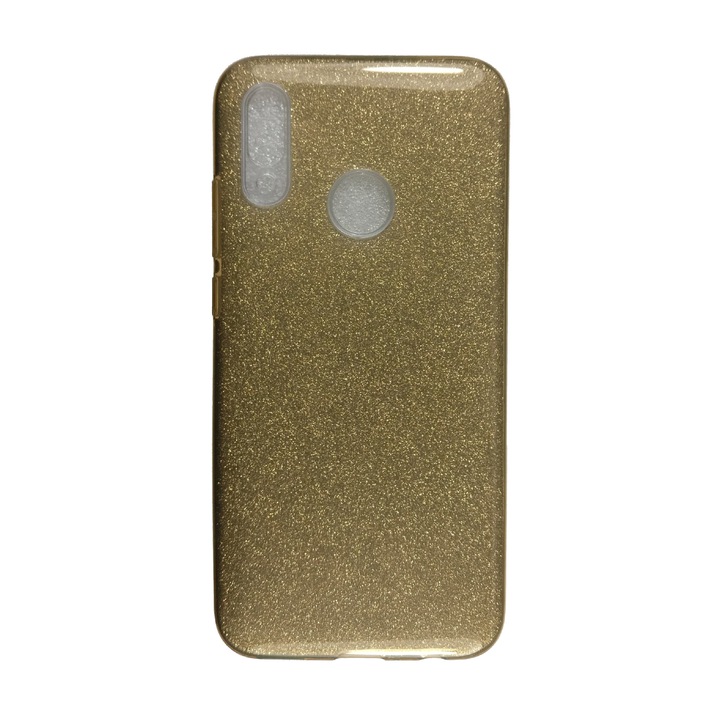 Husa compatibila cu Huawei P Smart 2019, Silicon cu sclipici Glitter , Gold