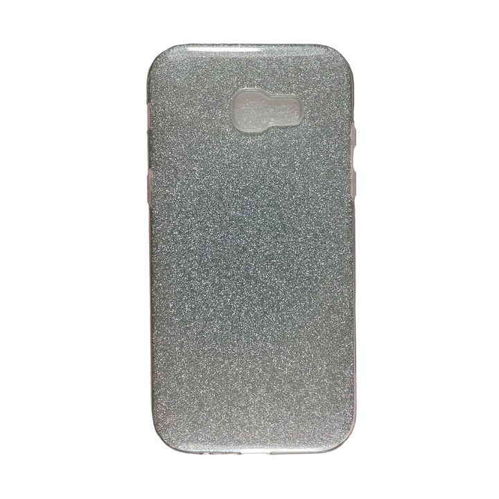 Husa compatibila cu Samsung Galaxy A5 (2017), A520, Silicon cu sclipici Glitter, Argintiu