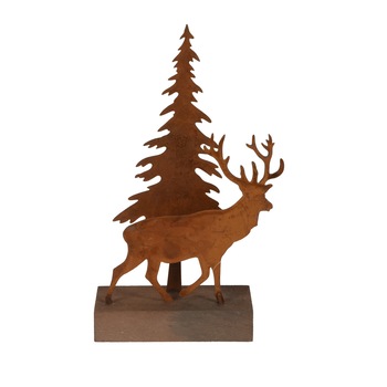 Decoratiune ren, metal antichizat, 20 cm Decoratiune ren, metal antichizat, 20 cm