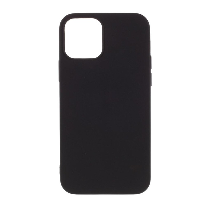 Husa silicon compatibil cu Apple iPhone 12 Mini Matte, Antisoc, TPU, Viceversa Negru