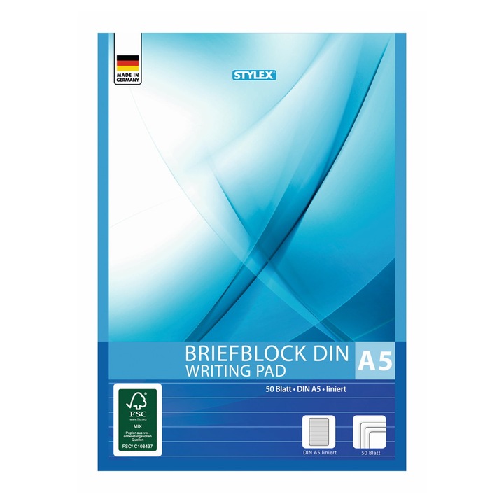 Bloc notes A5 Stylex 50 file dictando