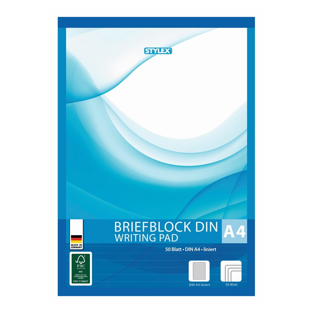 Bloc notes A4 Stylex 50 file dictando