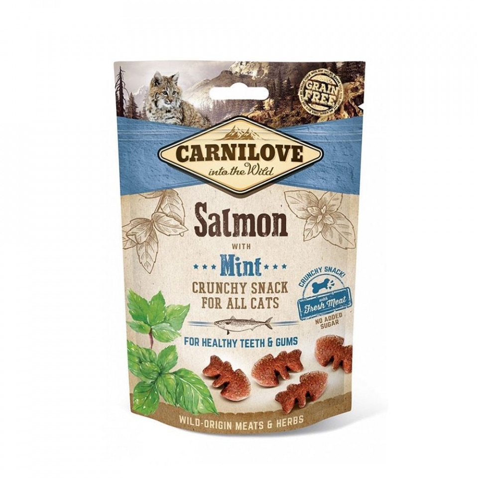 Recompense pentru pisici Carnilove, Somon & Menta, 50g
