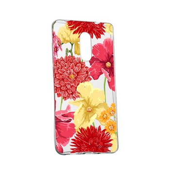 Husa Flowers Rosu Galben, pentru Nokia 1 Plus, rezistenta la uzura, anti-alunecare, din silicon Premium, 634 Husa Flowers Rosu Galben, pentru Nokia 1 Plus, rezistenta la uzura, anti-alunecare, din silicon Premium, 634