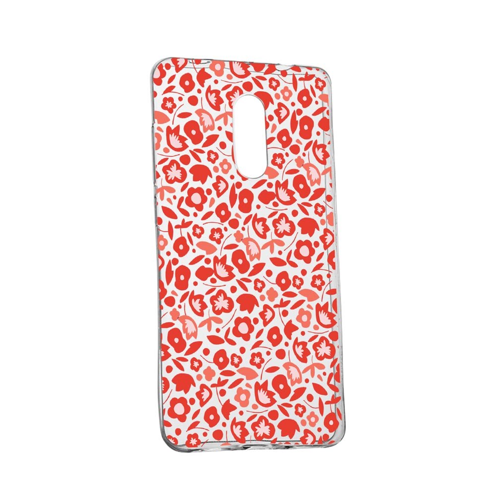 Husa Red Floweres Pattern, pentru Nokia 1.3, rezistenta la uzura, anti-alunecare, din silicon Premium, 631
