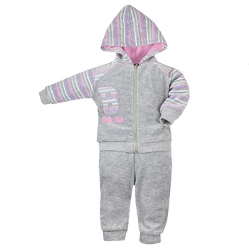 Compleu 2 piese pentru fete Koala Baby Club 3971, Gri, 62 cm Compleu 2 piese pentru fete Koala Baby Club 3971, Gri, 62 cm