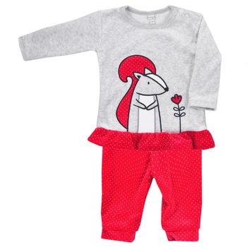 Compleu 2 piese pentru fete Koala Wiewior 06-298, Rosu Compleu 2 piese pentru fete Koala Wiewior 06-298, Rosu