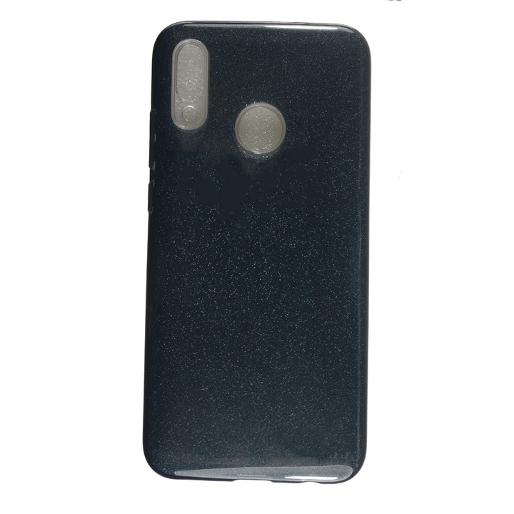 Husa compatibila cu Samsung Galaxy A20, Silicon cu sclipici Glitter, Negru