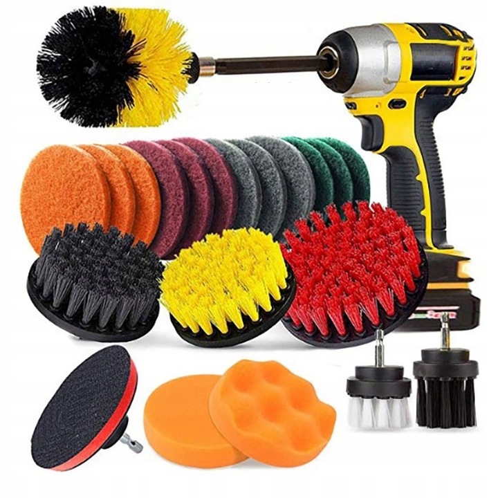 Kraft&Dele™ KD10997 forgókefe készlet fúrógépekhez, 22 elem