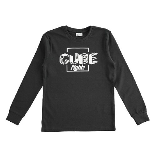 Bluza baiat, Ido, negru cu text alb