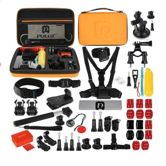 Set 53 Accesorii Puluz Pkt26 pentru camere video sport, Multicolor