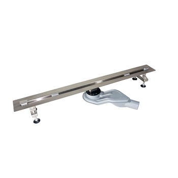 Rigola dus inox ultra slim, Reecomer, conexiune D40-50mm, L 700mm, folie inclusa pentru hidroizolatie Rigola dus inox ultra slim, Reecomer, conexiune D40-50mm, L 700mm, folie inclusa pentru hidroizolatie
