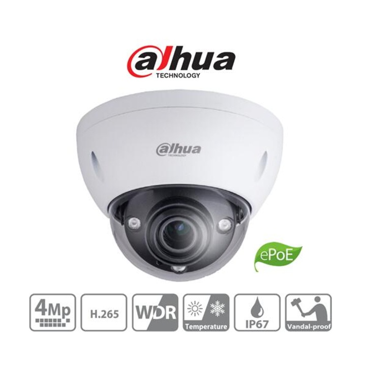 Dahua IP dómkamera - IPC-HDBW5431E-ZE (4MP, 2,7-13,5mm, kültéri, H265+, IP67, IR50m, ICR, WDR, SD,ePoE+,I/O,audio,IK10)