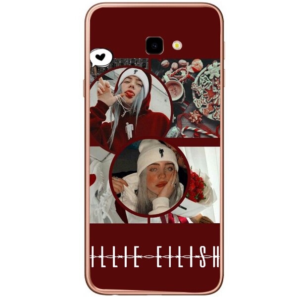 Husa din Silicon, Christmas Billie Eilish Really Signature pentru Samsung Galaxy J4 Plus, Multicolor