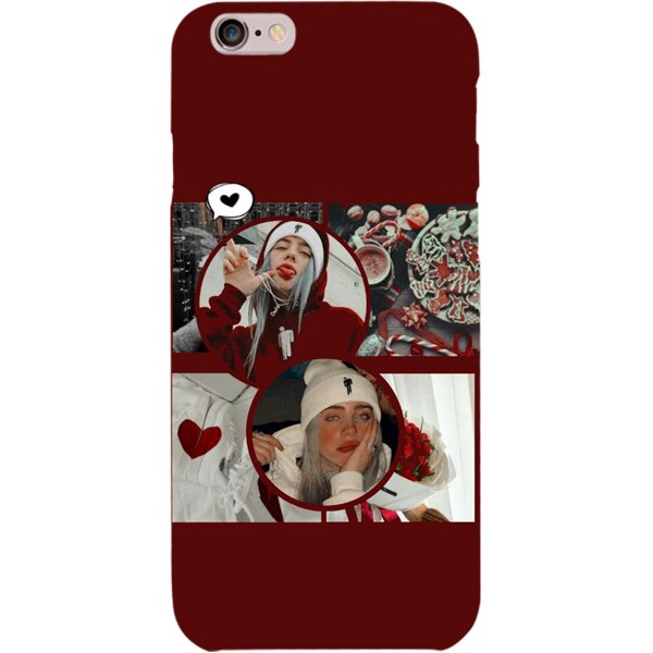 Husa din Silicon, Christmas Billie Eilish Really pentru iPhone 6, Multicolor