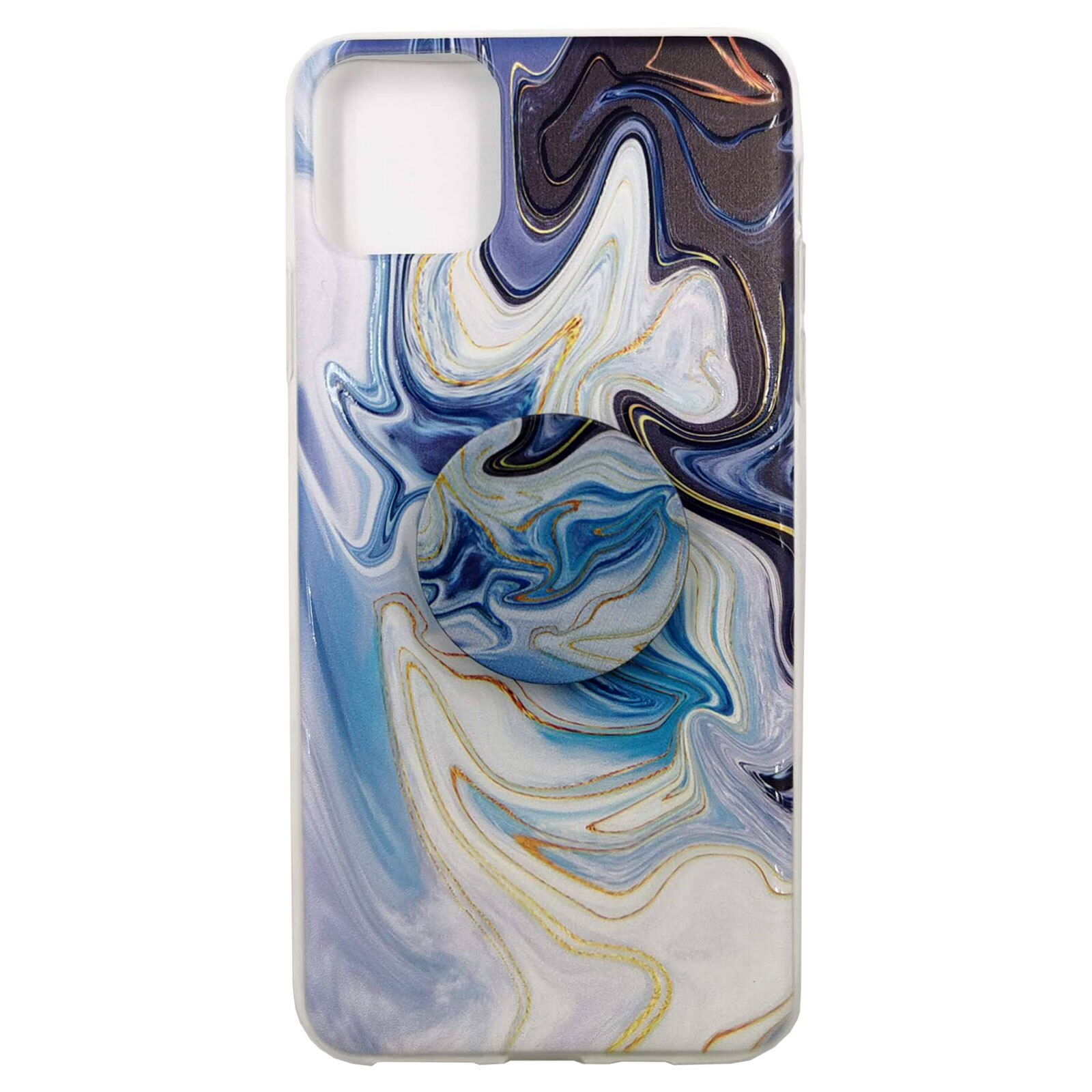 Husa silicon Apple iPhone 11 Pro Max model Pop Marble Watercolor Suport Grip, Antisoc, TPU Viceversa Multicolor