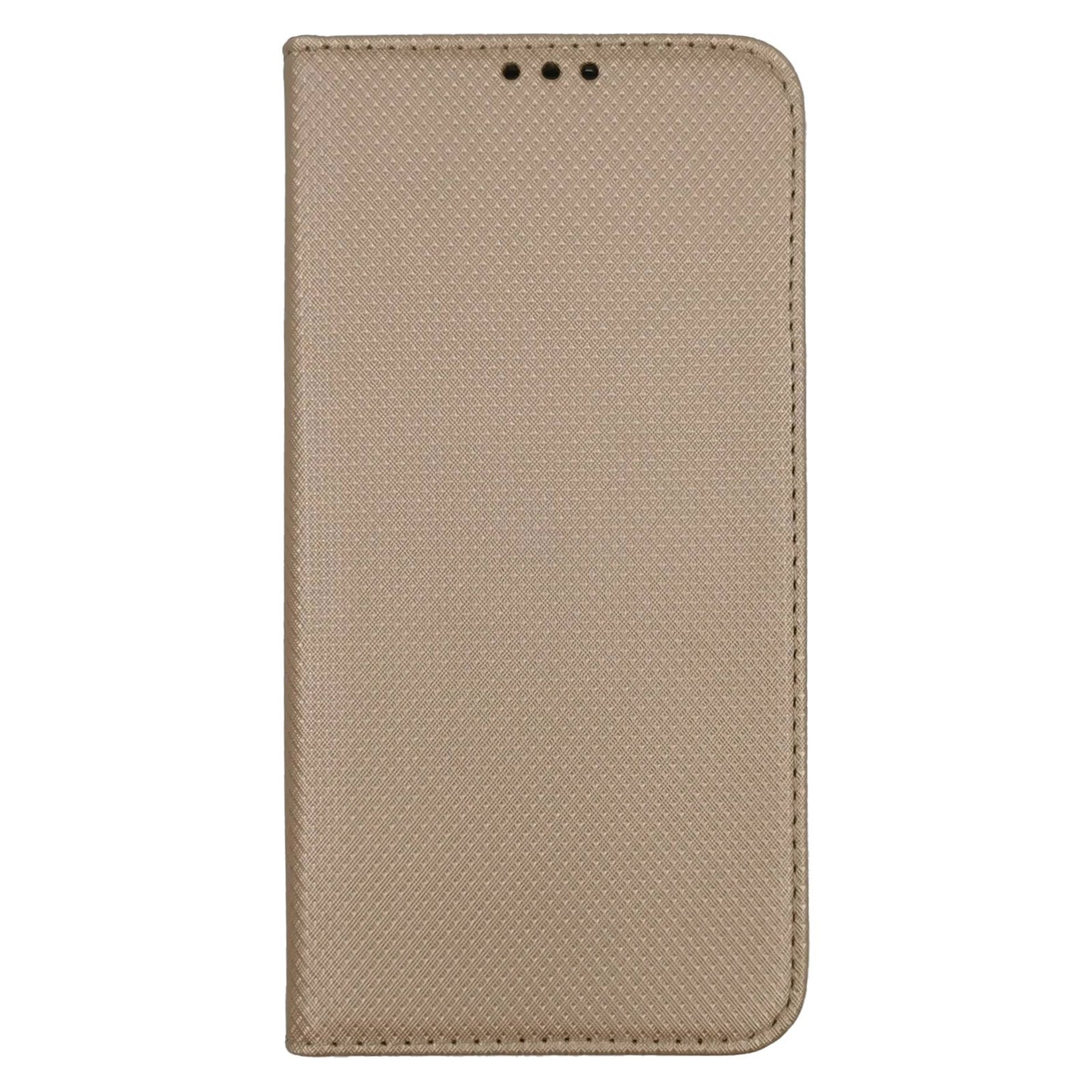 Husa Flip Carte Apple iPhone 12 Pro Max Magnetica Cu Stand, Portofel, Antisoc, Viceversa Auriu