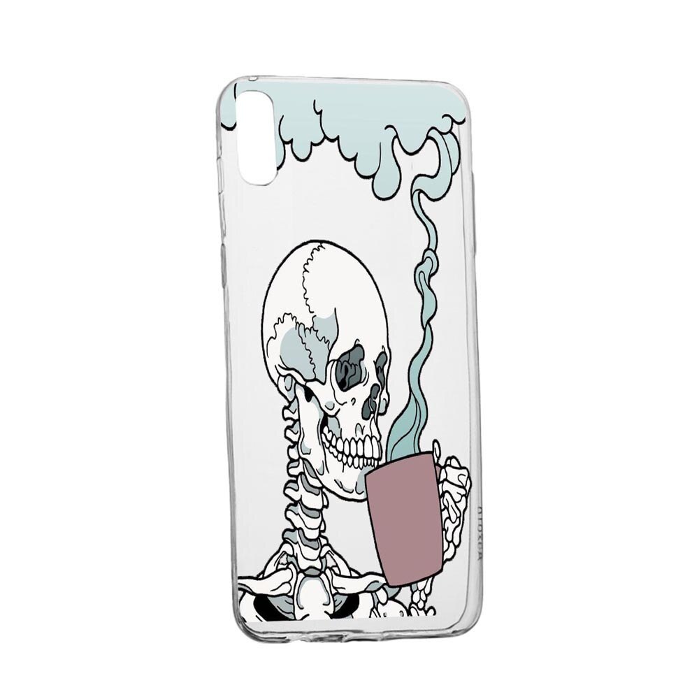 Husa Silicon Thinking Skull, Compatibila cu Samsung Galaxy M02, rezistenta la uzura, anti-alunecare, 252