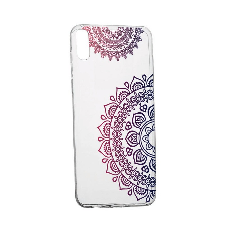 Husa Silicon Compatibila cu Samsung Galaxy A02, Lace Color Nonfigurativ, rezistenta la uzura, anti-alunecare, 63