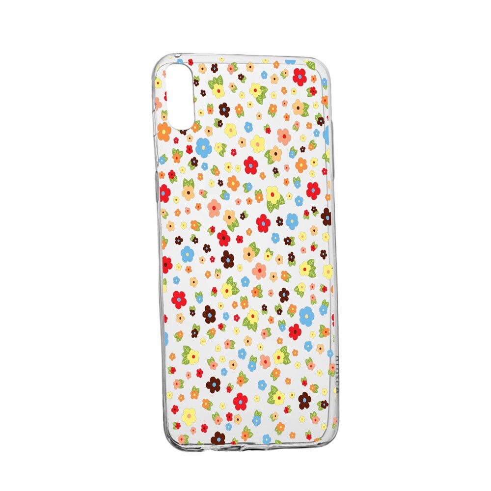 Husa Happy Flowers, pentru Alcatel 1B (2020), rezistenta la uzura, anti-alunecare, din silicon Premium, 501