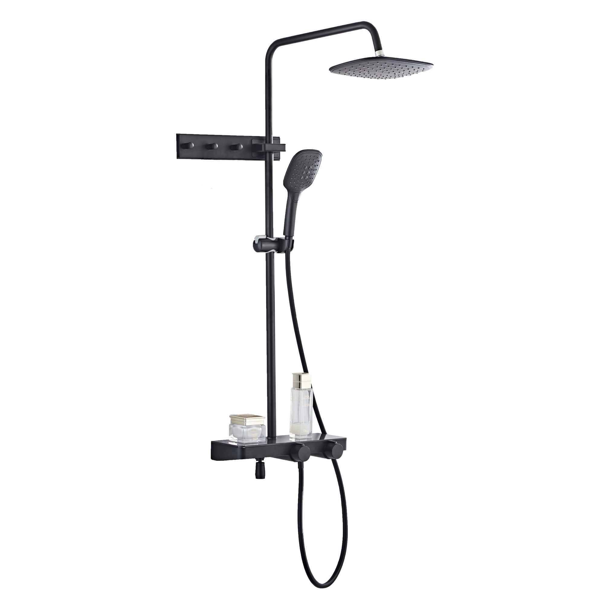 Colona Dus Trei Functii,Negru Mat ,Polita Sticla Securizata, Smack,Smk 601N