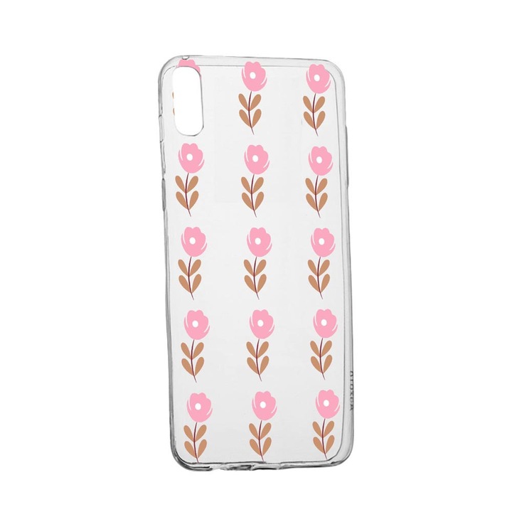 Flower Case, за Alcatel 1B (2020), устойчив на износване, противоплъзгащ се, премиум силикон, 505