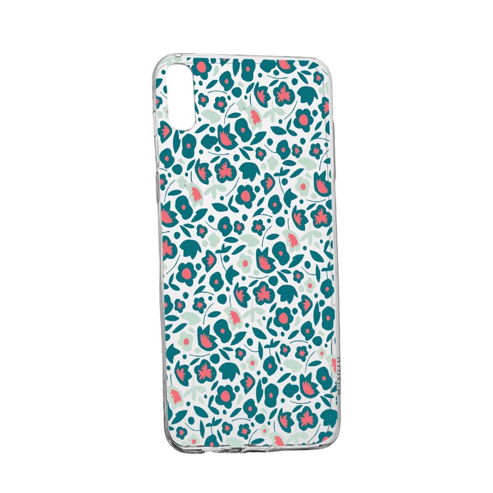 Husa Green Flowers Pattern, pentru LG K20 (2019), rezistenta la uzura, anti-alunecare, din silicon Premium, 632