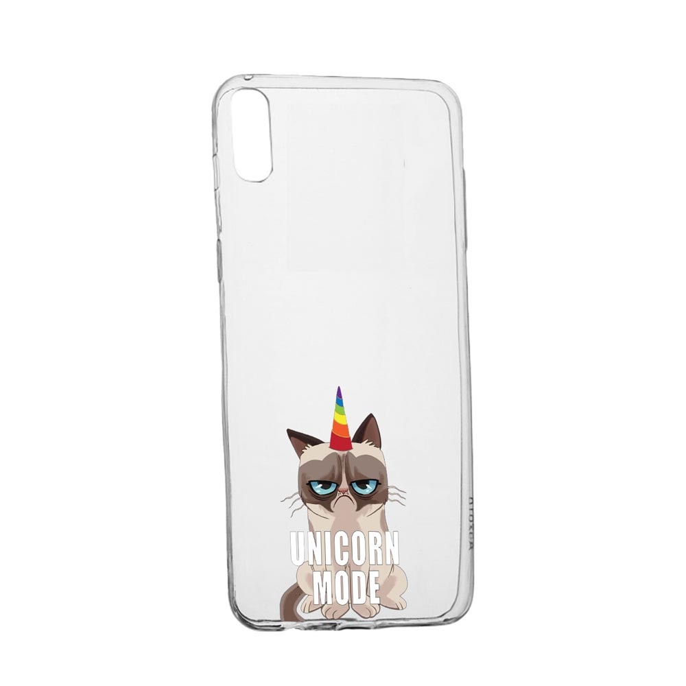 Husa Meme - Gumpy Unicorn Mode, pentru Alcatel 1B (2020), rezistenta la uzura, anti-alunecare, din silicon Premium, 654