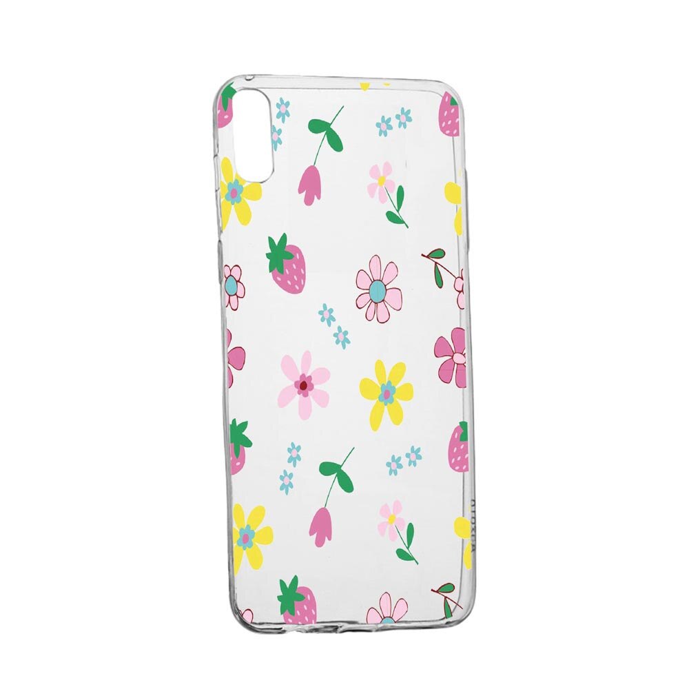 Husa Silicon Flowers, Compatibila cu LG K22, rezistenta la uzura, anti-alunecare, 687