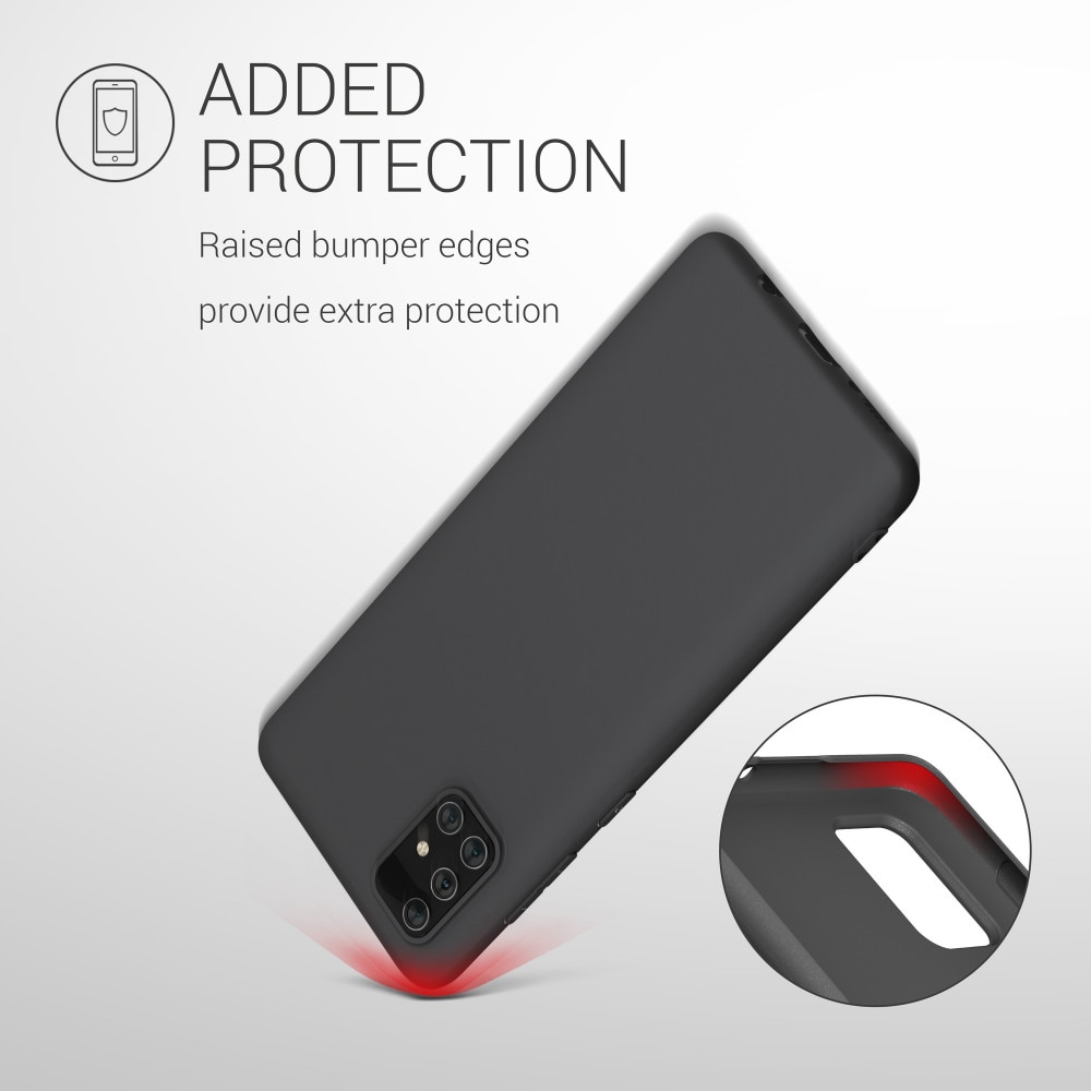 Husa pentru Samsung Galaxy A71, Silicon, Negru, 51208.47
