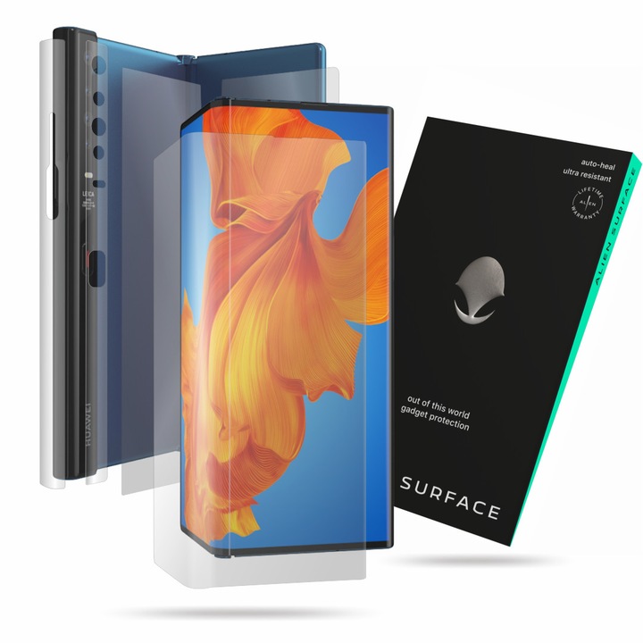 Alien Surface, Huawei Mate Xs, képernyővédő fólia, hátsó, oldal