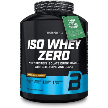 Supliment nutritiv Biotech USA, Iso Whey Zero Free Lactose WPI, Izolat proteic din zer, 2270g, Aroma de alune de padure Supliment nutritiv Biotech USA, Iso Whey Zero Free Lactose WPI, Izolat proteic din zer, 2270g, Aroma de alune de padure