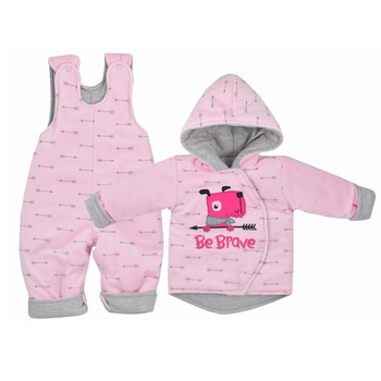 Compleu 2 piese iarna pentru bebelusi Koala Strzalka 04-866RZ, Roz, 80 cm Compleu 2 piese iarna pentru bebelusi Koala Strzalka 04-866RZ, Roz, 80 cm