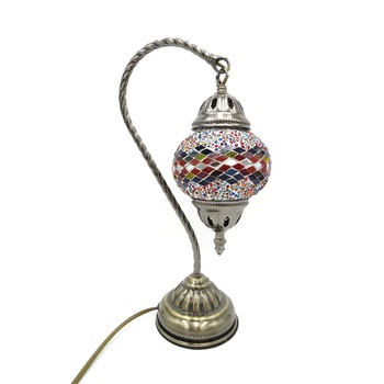 Veioza, mozaic din sticla lucrat manual, multicolor, oriental, 42 cm, MA03 Veioza, mozaic din sticla lucrat manual, multicolor, oriental, 42 cm, MA03