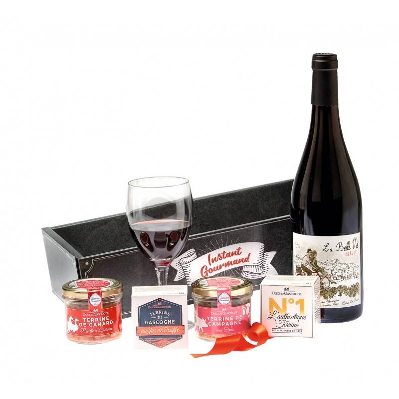 Cos Cadou Gastronomic La Vie en Rouge pentru Paste Ducs de Gascogne 5 produse