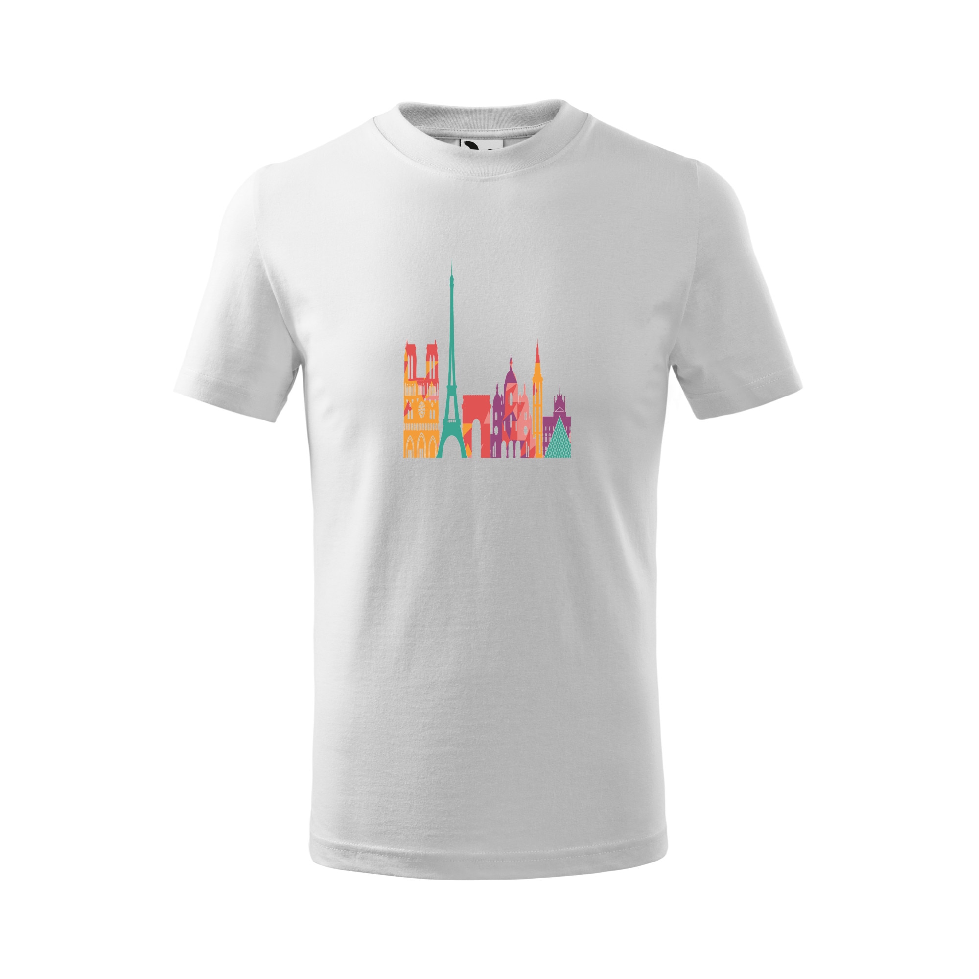 Tricou copii, Malfini, Painting in Paris, Alb, 4 ani