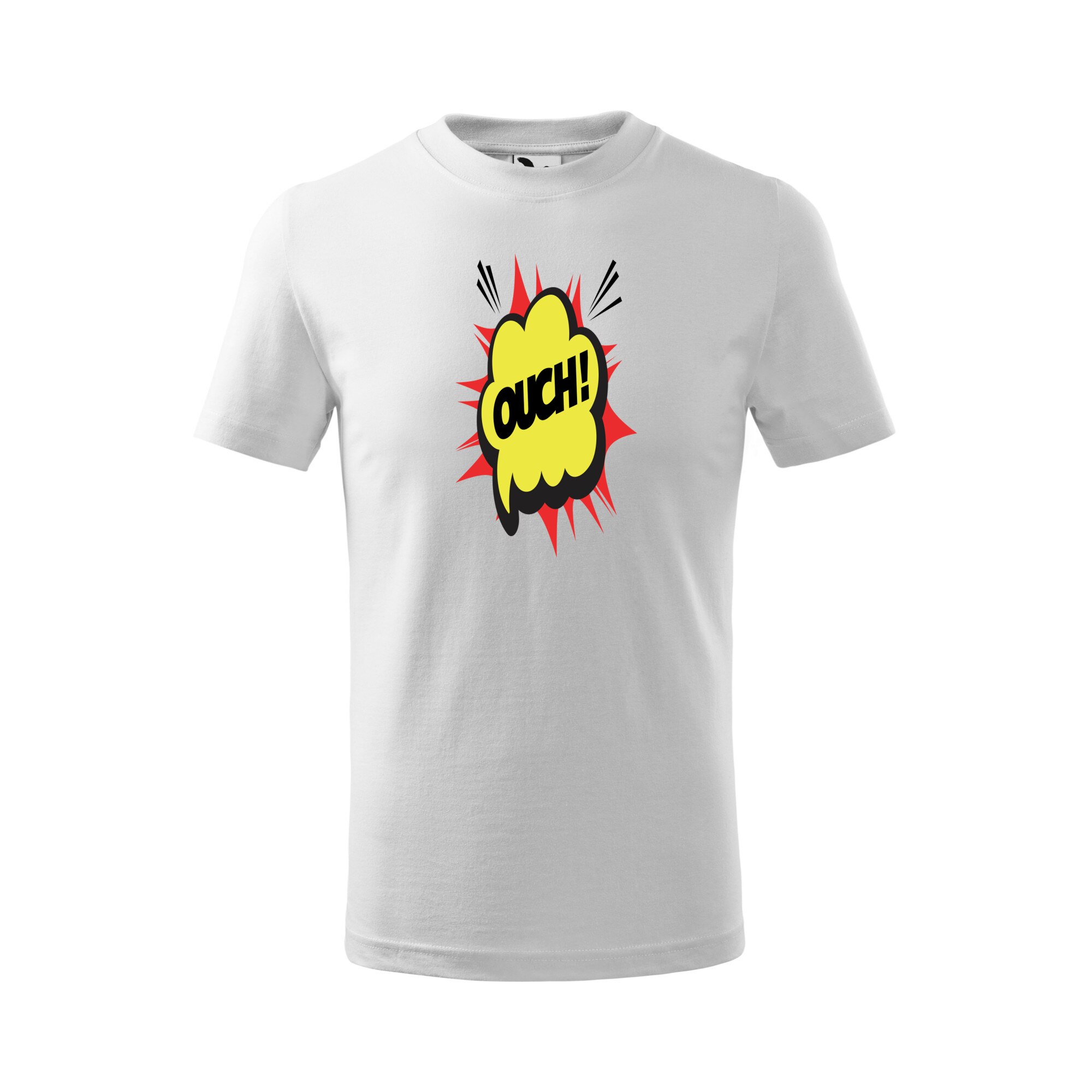 Tricou copii, Malfini, Comic Ouch, Alb, 4 ani