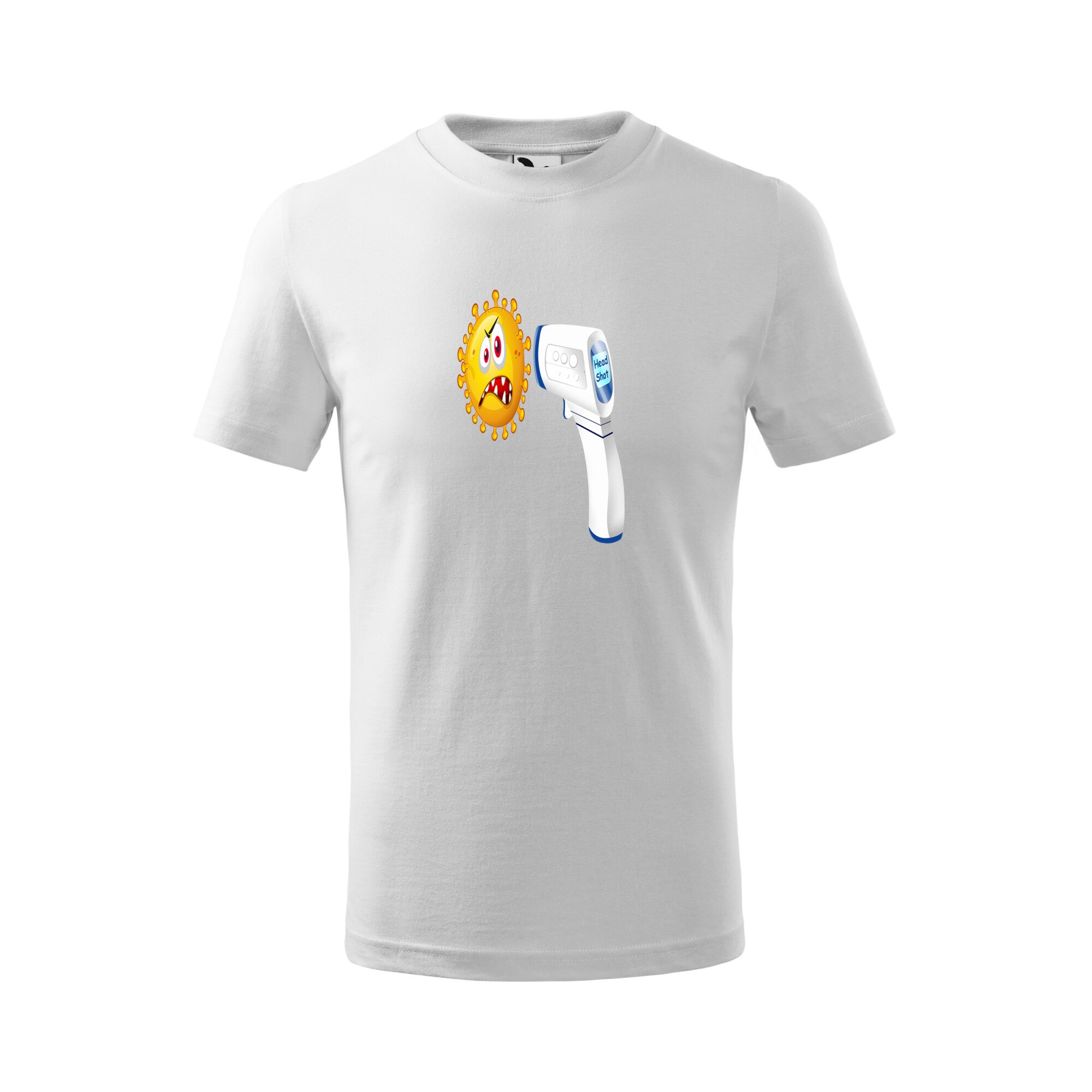 Tricou copii, Malfini, Headshot, Alb, 4 ani